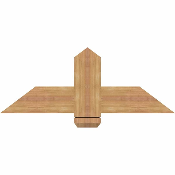 Ekena Millwork Eugene Smooth Timber Gable Bracket, Western Red Cedar, 36"W x 13"H x 1 1/2"D x 5 1/2"F, 9/12 Pitch GBW036X13X0206EUG00SWR - main